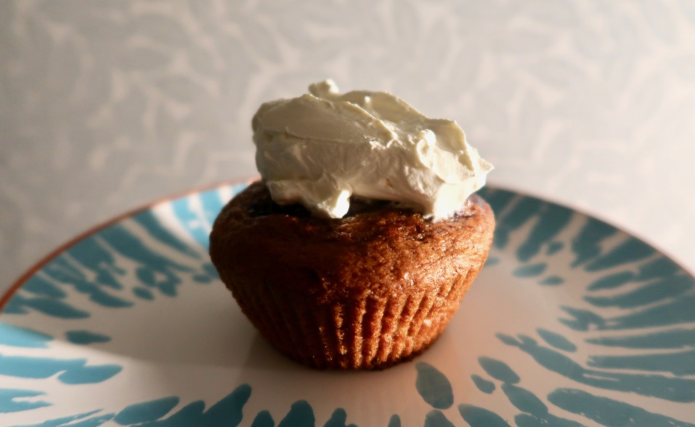 Poland Tastes Good – Banana And Blueberry Jam Muffins With Honey Sweetened Cream Poland Tastes Good – Banana And Blueberry Jam Muffins With Honey Sweetened Cream